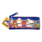 Robot Pencil Case Transparan Oval